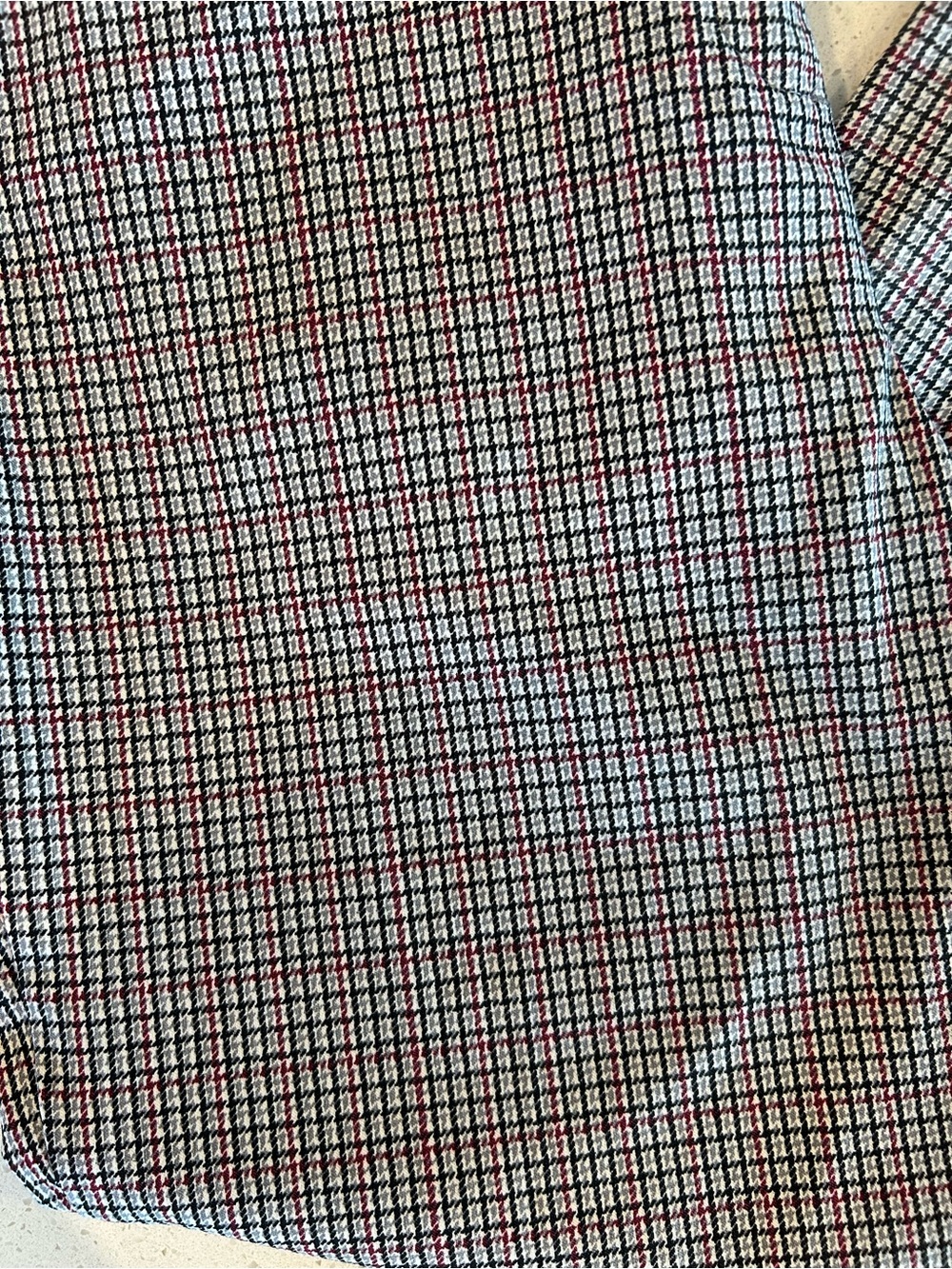 Womens’s Checked Dress Pants in Black, Burgundy and White - Maurice’s - Picture 5 of 6